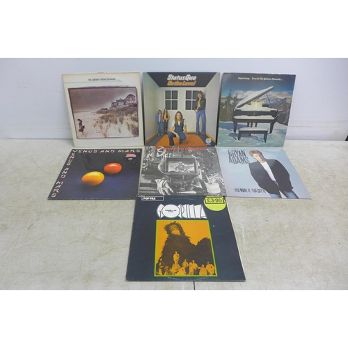 5058 - 15 various rock LP records including Derek and the Dominos, Genesis, Rolling Stones, Bon Jovi, Super... 