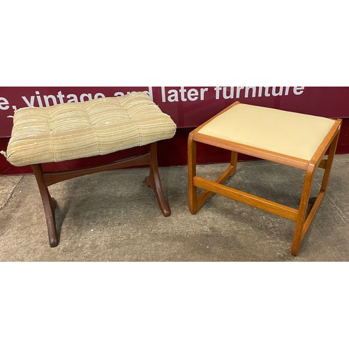 85 - Two teak stools