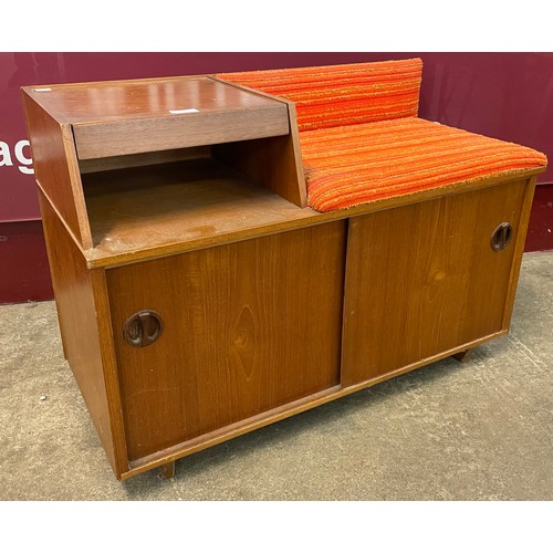 87 - A Chippy Heath teak telephone seat