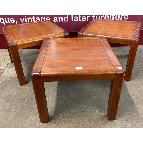 97 - Three Danish teak side tables