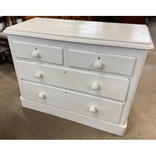 194 - A Victorian painted pine chest of drawers