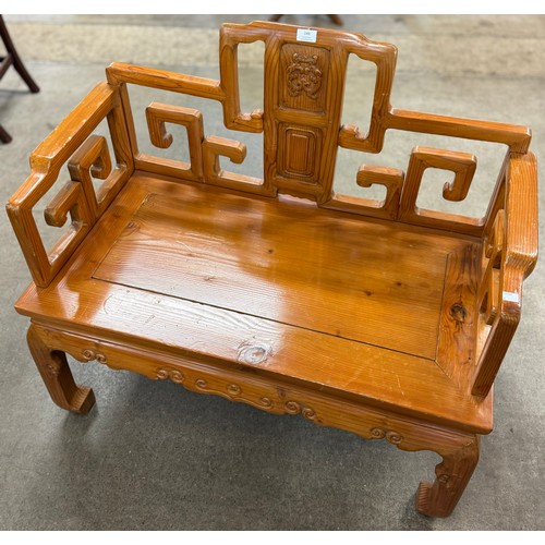 204 - A Chinese style pine window seat