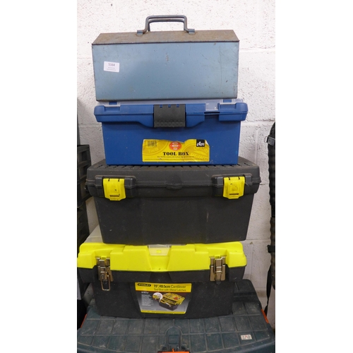 5164 - A quantity of empty tool boxes and organiser trays