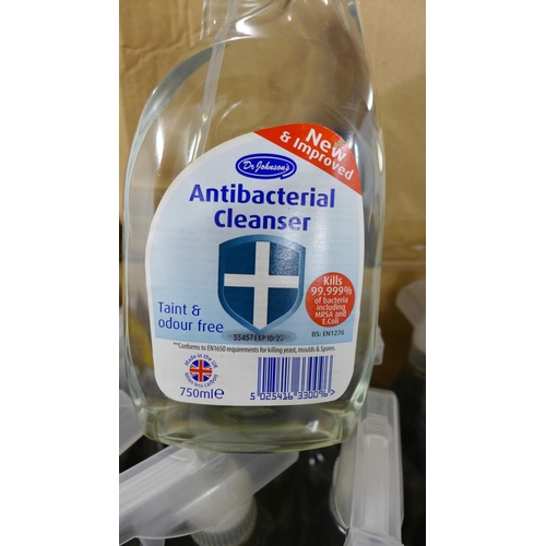 5204 - Approx. 100 750ml spray bottles of Dr Johnson's antibacterial cleanser, expiry date 10/23