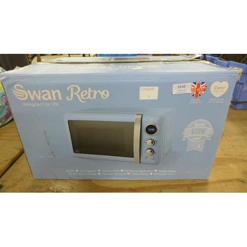 5210 - A Swan retro 20L 800w microwave