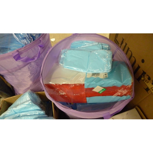 5229 - A large quantity of assorted items including dish cloths, napkins, fluid resistant disposable unisex... 