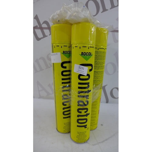 5231 - 4 cans of Rocol contractor line marking paint