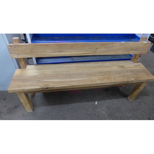 5109 - A three seat hard wood garden bench