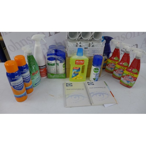 5260 - A quantity of assorted items including 7 cans of Dettol anti-bacterial all in one disinfectant spray... 