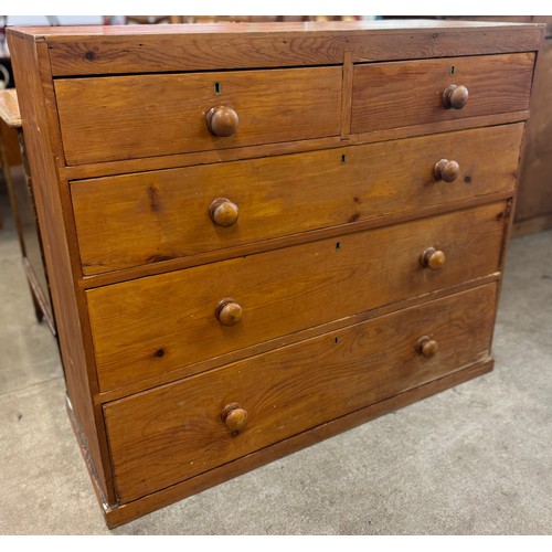 177 - A Victorian pine chest of drawers