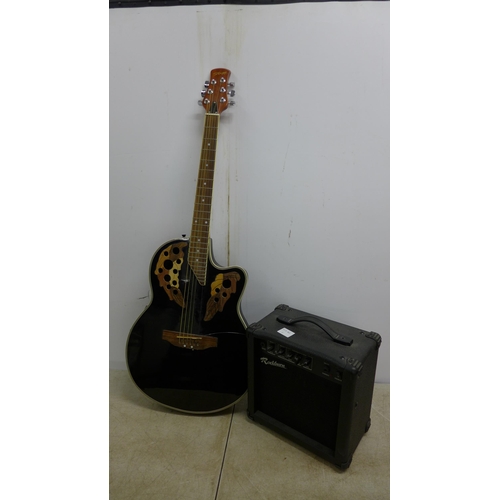 5061 - A Stagg electric guitar and a Rockburn 15G guitar amplifier