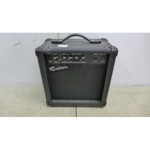 5061 - A Stagg electric guitar and a Rockburn 15G guitar amplifier