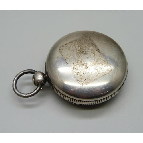 1016 - A silver pocket watch, London 1821, runs