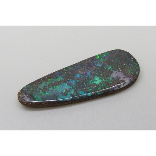 1023 - A large boulder opal with blue/green flashes, 4.5g, 4.2cm