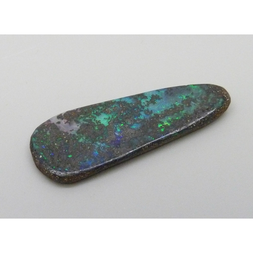 1023 - A large boulder opal with blue/green flashes, 4.5g, 4.2cm