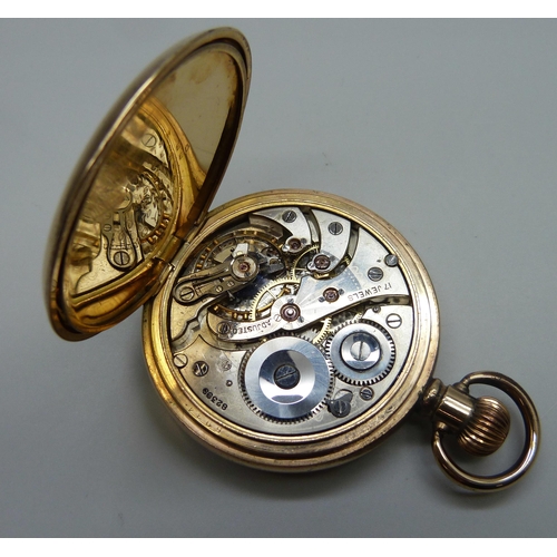 1041 - A Collingwood & Son 'The Erimus' 17 jewel full hunter pocket watch with engraved monogram to case ba... 