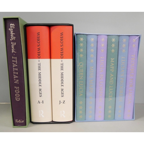 1103 - A collection of Folio Society books, including Folk Tales of Britain 3-volume set, Who's Who in the ... 