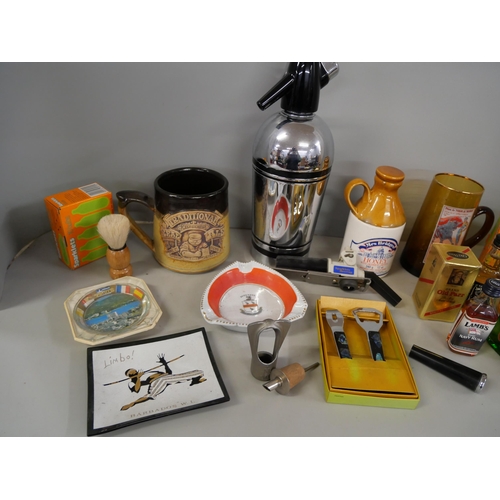 1107 - Assorted alcohol miniatures, kitchenalia, etc. **PLEASE NOTE THIS LOT IS NOT ELIGIBLE FOR IN-HOUSE P... 