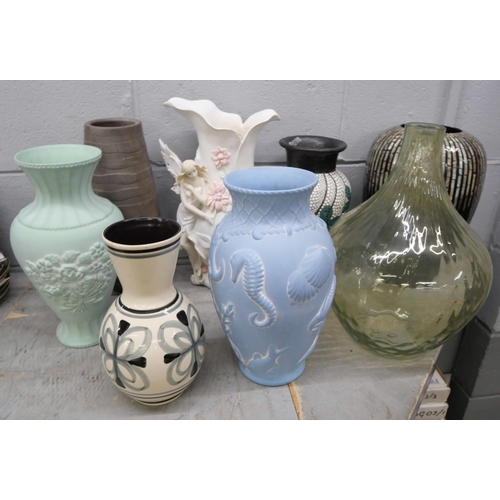 1126 - A collection of eight decorative vases and milk jug **PLEASE NOTE THIS LOT IS NOT ELIGIBLE FOR IN-HO... 