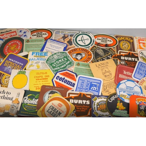 1143 - Breweriana; a collection of 1960s/70s beer mats, local and international **PLEASE NOTE THIS LOT IS N... 