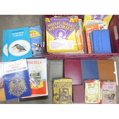 1146 - A collection of books and sheet music, collectors cards and albums **PLEASE NOTE THIS LOT IS NOT ELI... 