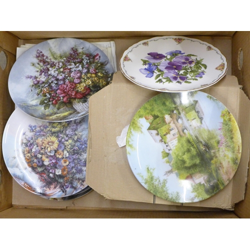 1155 - A box of Royal Worcester and Royal Albert collectors plates **PLEASE NOTE THIS LOT IS NOT ELIGIBLE F... 