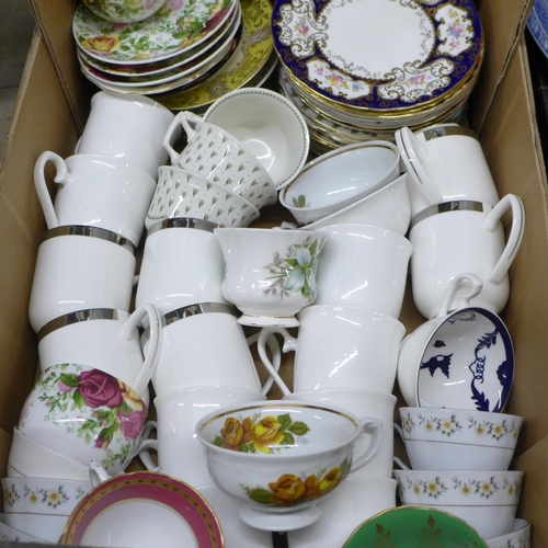 1160 - Assorted china and glassware including Royal Crown Derby and Royal Doulton and five afternoon tea ca... 