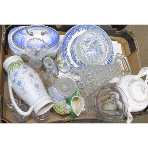 1160 - Assorted china and glassware including Royal Crown Derby and Royal Doulton and five afternoon tea ca... 