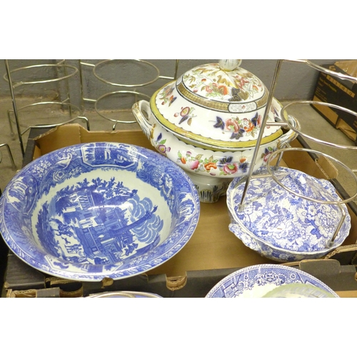 1160 - Assorted china and glassware including Royal Crown Derby and Royal Doulton and five afternoon tea ca... 