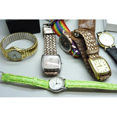 674 - A collection of wristwatches including Fossil and Limit