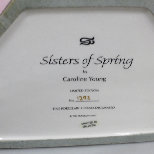 686 - Two Franklin Mint figures, Mariko and limited edition Sisters of Spring, mirror detached, and a Roya... 