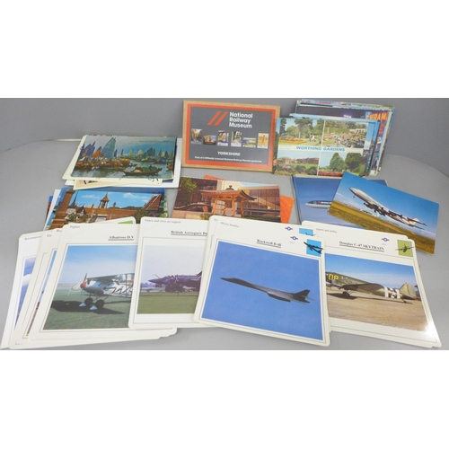 699 - A collection of postcards and aircraft identification cards