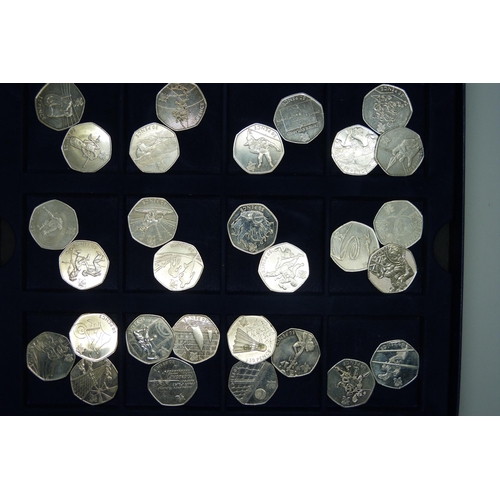 727 - A 2011 complete set of Olympic 50p coins of 29 different sports