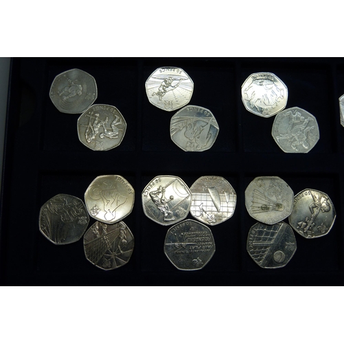 727 - A 2011 complete set of Olympic 50p coins of 29 different sports