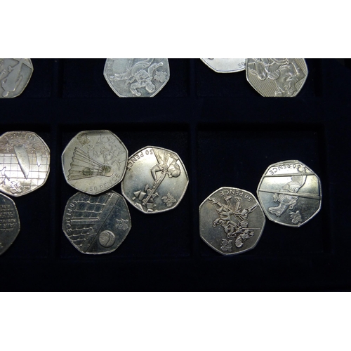 727 - A 2011 complete set of Olympic 50p coins of 29 different sports