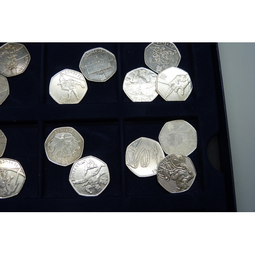 727 - A 2011 complete set of Olympic 50p coins of 29 different sports