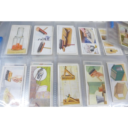 734 - A collection of cigarette cards including nine full sets of Senior Service cigarette cards including... 