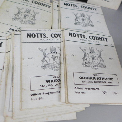 757 - A collection of 1960s Notts County football programmes, 1965/66 and 1967/68 seasons