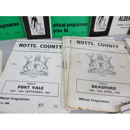 757 - A collection of 1960s Notts County football programmes, 1965/66 and 1967/68 seasons