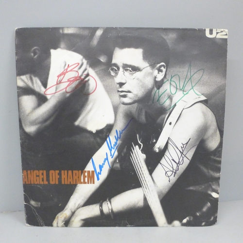 758 - Pop music, U2, signed 12’’ single