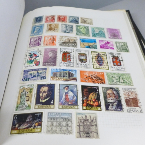 785 - Two albums of worldwide stamps, (part full)