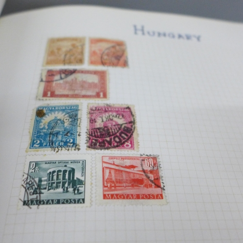 785 - Two albums of worldwide stamps, (part full)