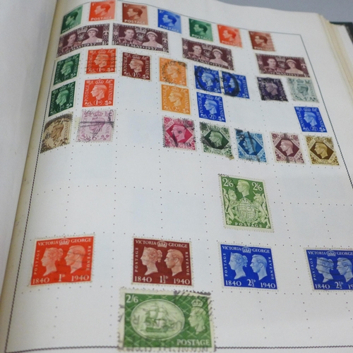 785 - Two albums of worldwide stamps, (part full)