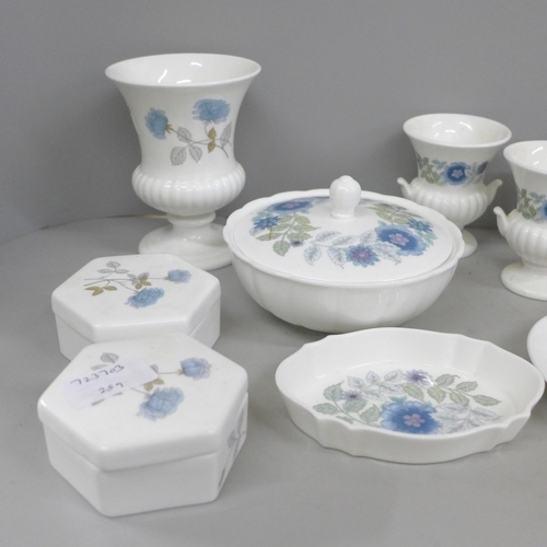 802 - A collection of Wedgwood Ice Rose and Clematine pattern china