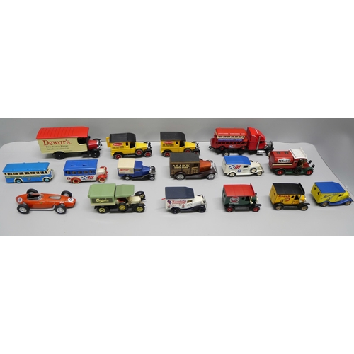 814 - A collection of die-cast model vehicles, mainly Models of Yesteryear, (some with flattened boxes)