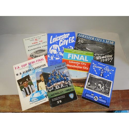 854 - Football programmes: Selection of Leicester City programmes and ephemera including 1963 and 1964 FA ... 