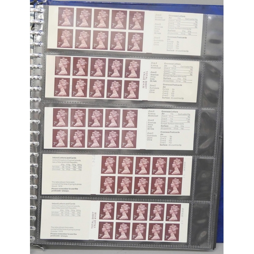 855 - Stamps: Album of 60 GB folded booklets, face value alone exceeds £130