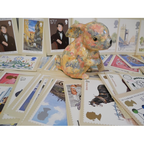 861 - A collection of first day covers, PHQ cards, postcards and a Global Studios fine ceramic rabbit