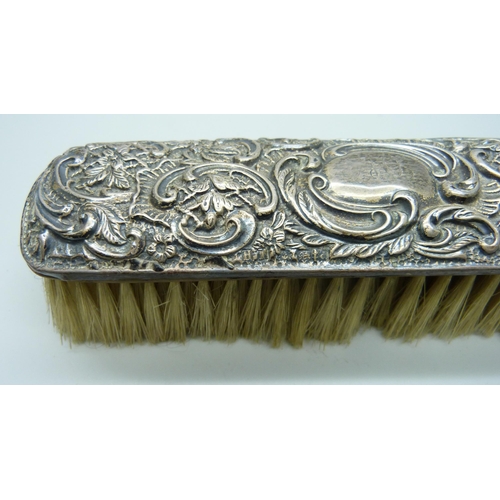 944 - A silver mounted brush, a/f