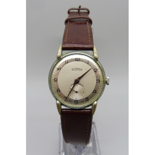 980 - A gentleman's Roamer wristwatch, 34mm including crown